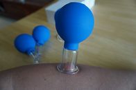 4 Adet/takım Mavi Vakum Çukurluğu Bardak PVC Kafa Cam Emme Vücut Masajı Aile Meridyen Akupunktur
