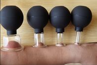 4 Parça Siyah Cam Yüz Çukurluğu Terapi Seti Silikon Vakumlu Yüz Masaj Bardakları Selülit Karşıtı Lenfatik Setler