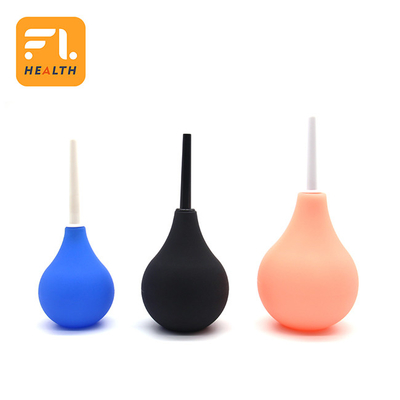 Siyah Silikon Enema ampul kit 7.6oz 19.7 inç hortumlu temiz anal duş