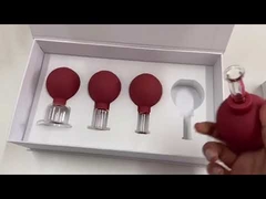 Beyaz Ampul Masaj Seti ile 15/25/35/55mm Hacamat Seti